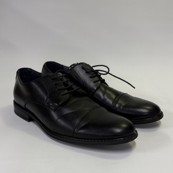 Bruno Marc Elegant Black Leather Men's Oxfords - Picture 1 of 8